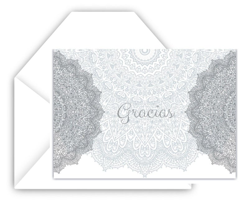 Elcer 20 Tarjetas de Agradecimiento Thank You cards Notes in Spanish Gracias Cards for Wedding, Baby Shower,Anniversary, Bridal Shower - Mandala Gracias Cards in Spanish EspaÃ±ol with envelopes - Image 1